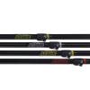Jantex paddle shafts: Flexi soft (green), soft (white), stiff (yellow) and extra stiff (red) shaft